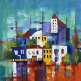 Blue Town, Orange Wall