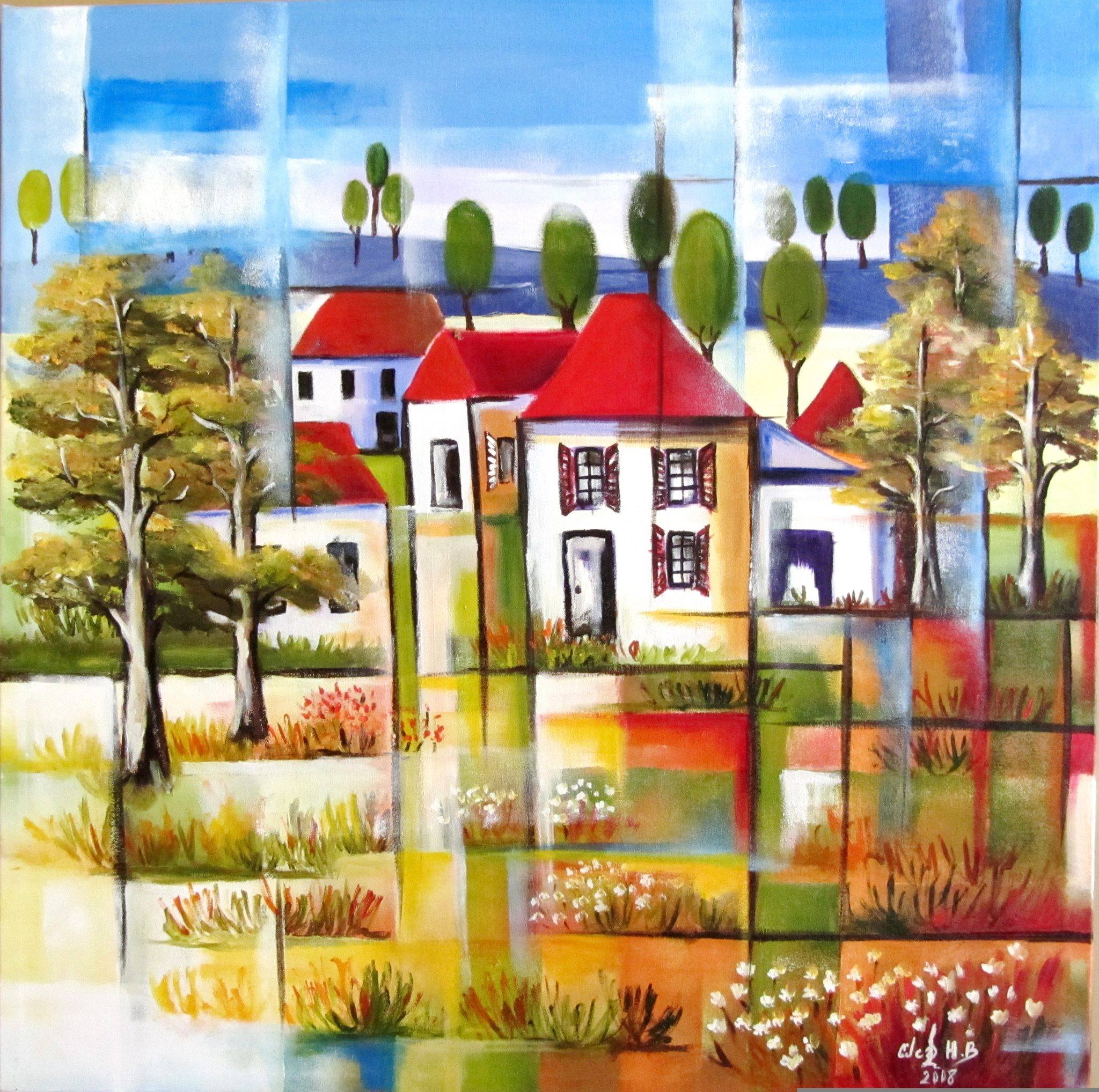 The Village with Red Roofs